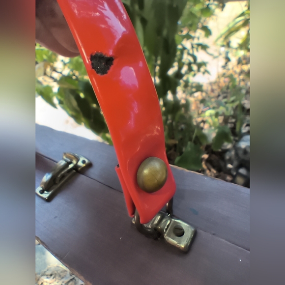 Vintage Wooden School Purse* Lunch Box - Picture 3 of 11